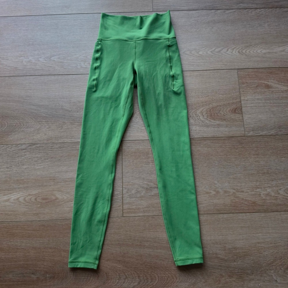 Athleta Transcend Stash Tight High Rise Leggings Green XS